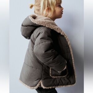 ZARA JACKET WITH FAUX SHEARLING